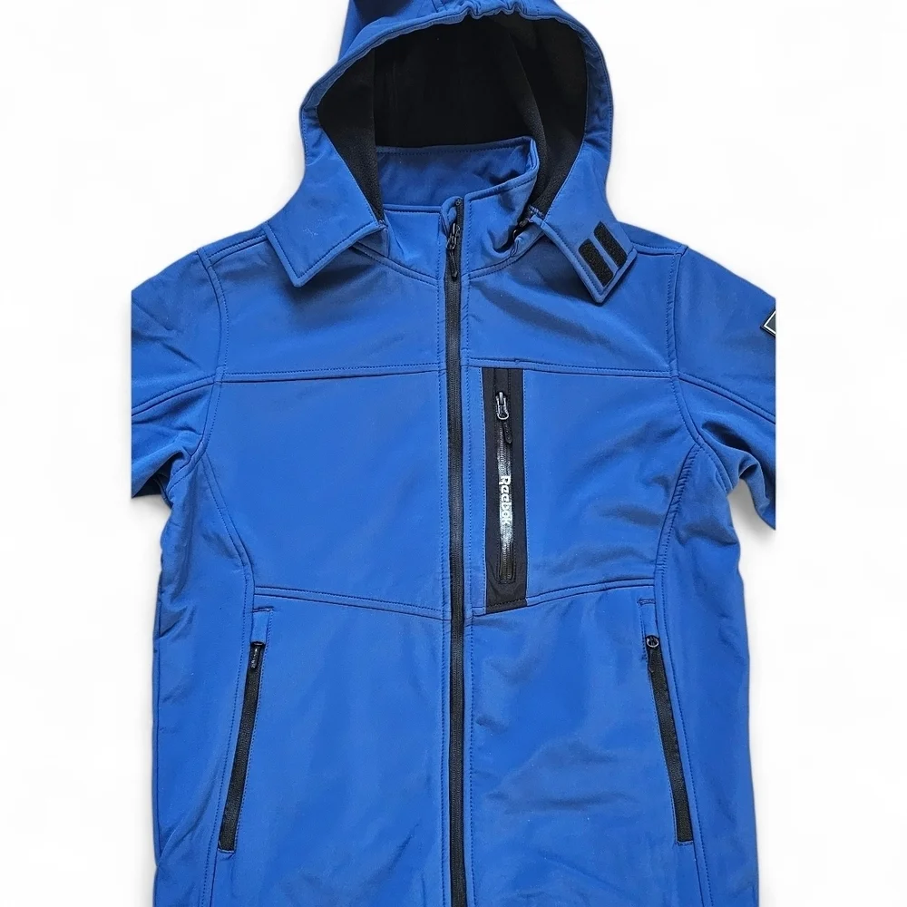 Reebok Youth Blue Hooded Softshell Jacket Size L (14/16)